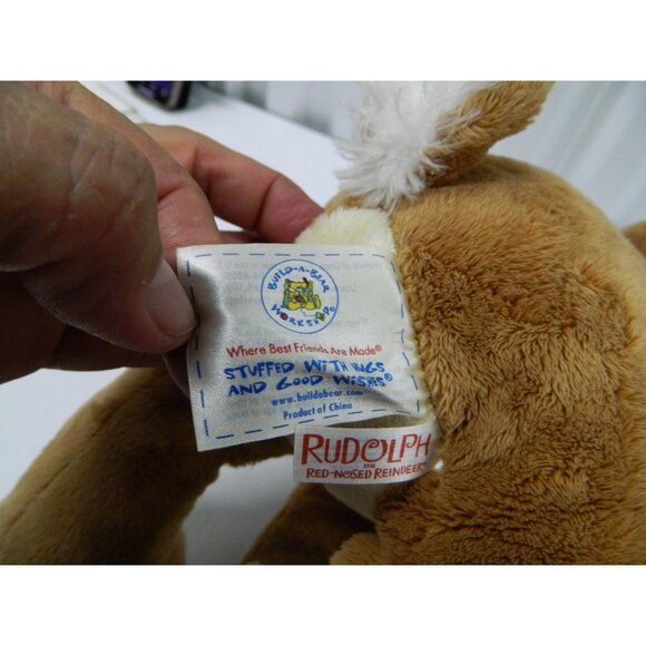 Build-A-Bear Rudolph The Red-Nosed Reindeer Plush Toy 16" Soft Stuffed Animal - Picture 6 of 8